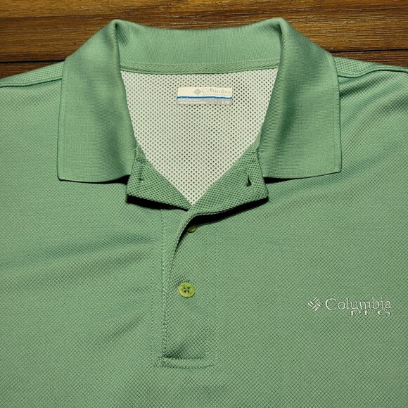 Columbia PFG Fishing Polo - Sea Green - Size Large - Picture 2 of 6